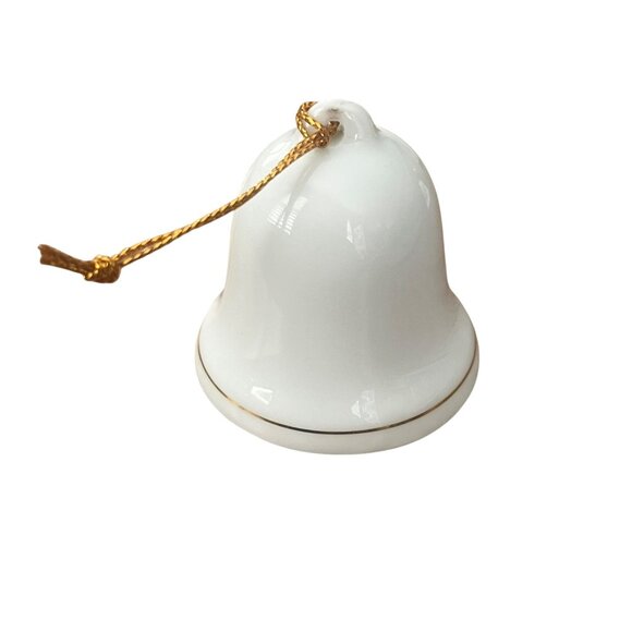 Grolier Mickey Disney Sledding Christmas Porcelain Bell Ornament 1993 - Picture 4 of 4